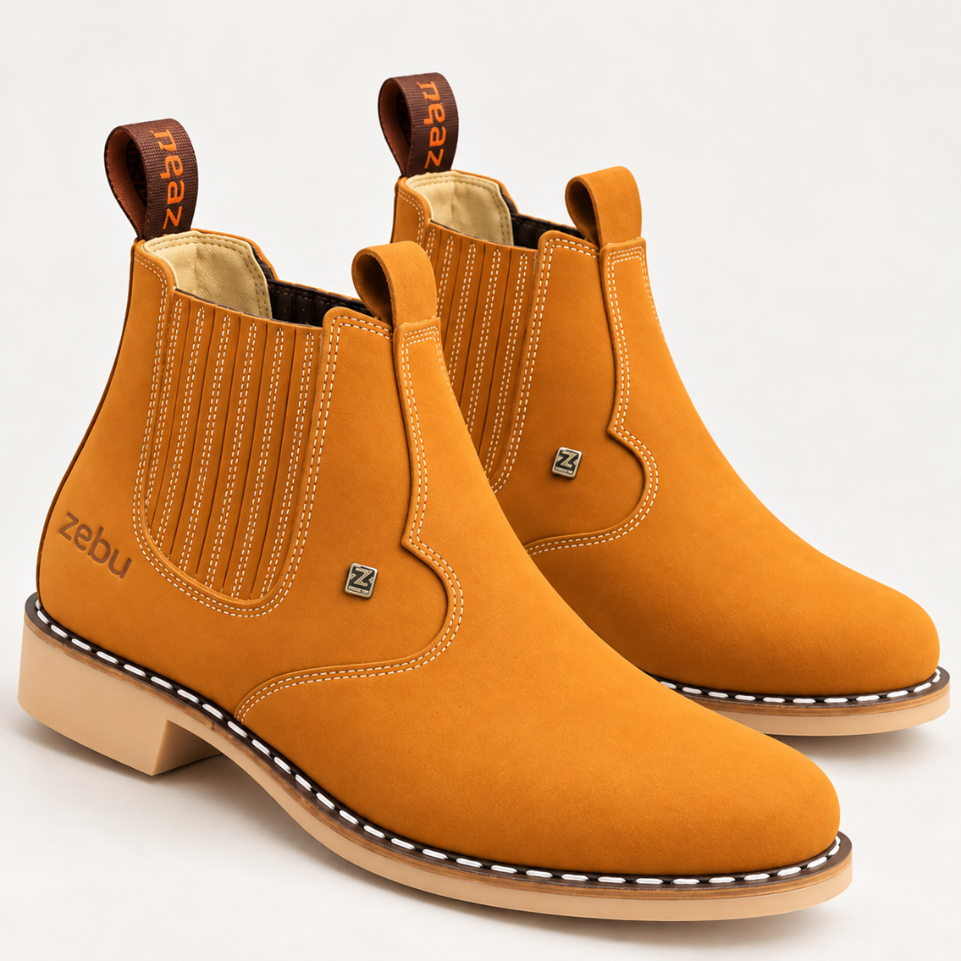 Kit Bota Arizona Masculina Ortopédica de Couro Legítimo + BRINDES: Chapéu, Cinto e Capinha