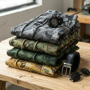 [Leve 4, Pague Só 2] Bermuda Torven Masculina Cargo Camuflada em Tecido Ripstop Resistente, Elastano e Spandex com Aviamentos Rígidos com Bolsos Utilitários + BRINDES