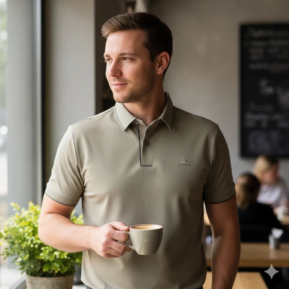 [Leve 6, Pague Só 3] Camisa Polo Latitude Masculina em Poliéster e Elastano com Secagem Rápida e Alta Resistência + BRINDES