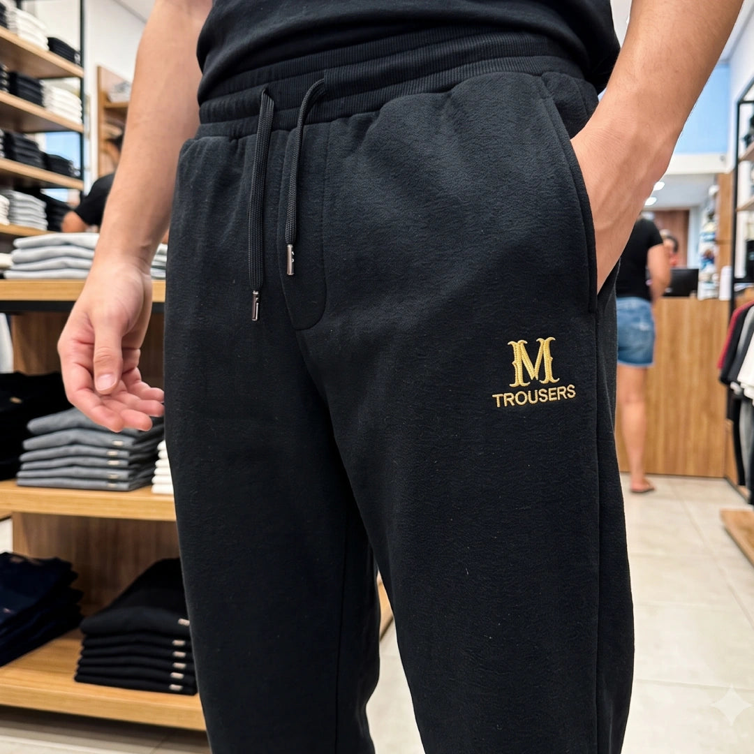[Leve 3, Pague Só 2!] Calça Trousers Masculina em Algodão, Poliéster com Forro Térmico e Proteção Corta-Vento de Painel Interno