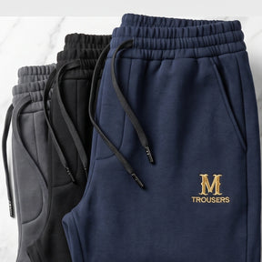 [Leve 3, Pague Só 2!] Calça Trousers Masculina em Algodão, Poliéster com Forro Térmico e Proteção Corta-Vento de Painel Interno