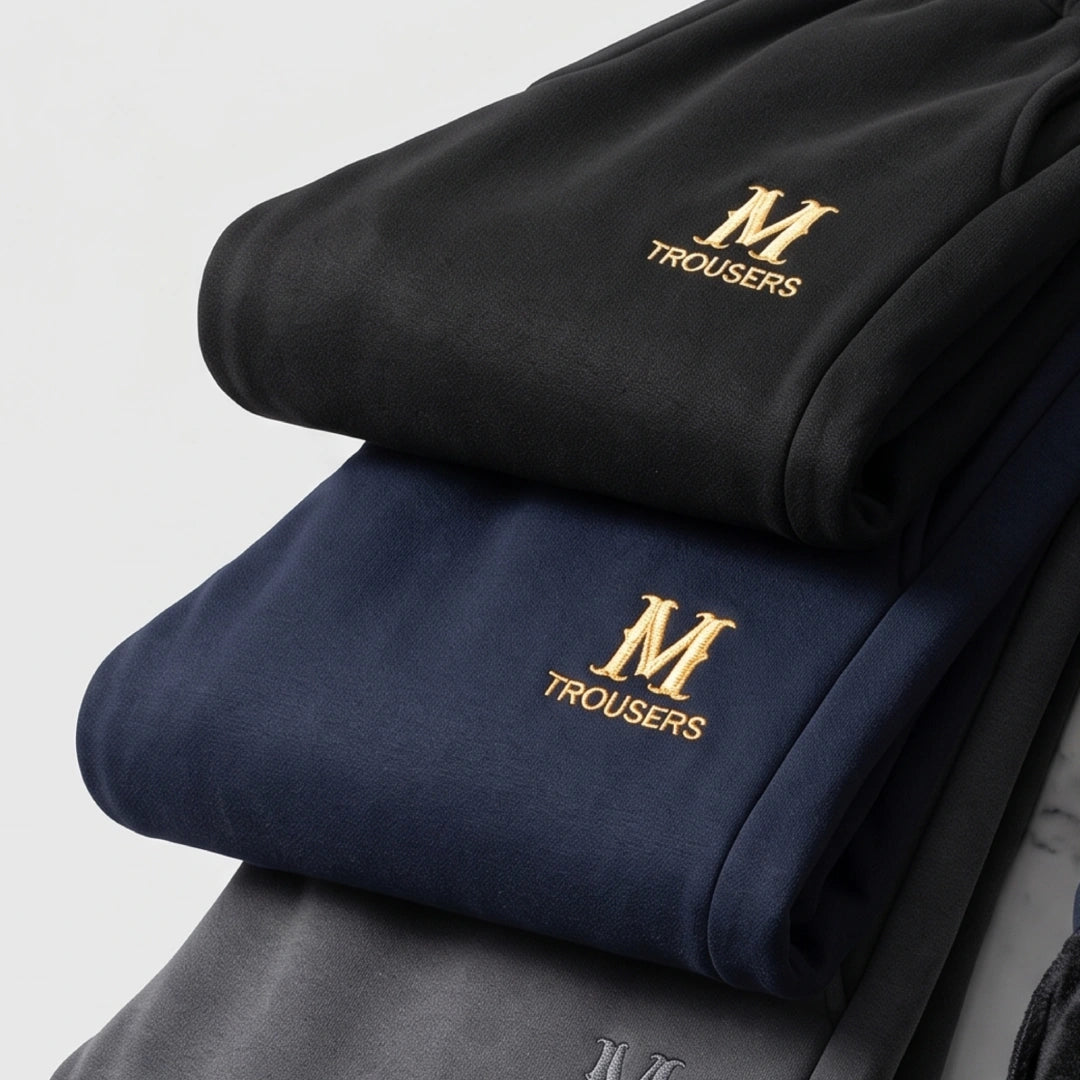 [Leve 3, Pague Só 2!] Calça Trousers Masculina em Algodão, Poliéster com Forro Térmico e Proteção Corta-Vento de Painel Interno
