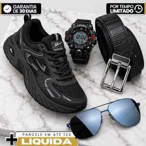[50% OFF] Tênis NORD Masculino em Mesh Têxtil, Material Estruturado de Aparência Polimérica e Solado de Aparência Emborrachada de Perfil Chunky com Sola Grossa e Cadarço